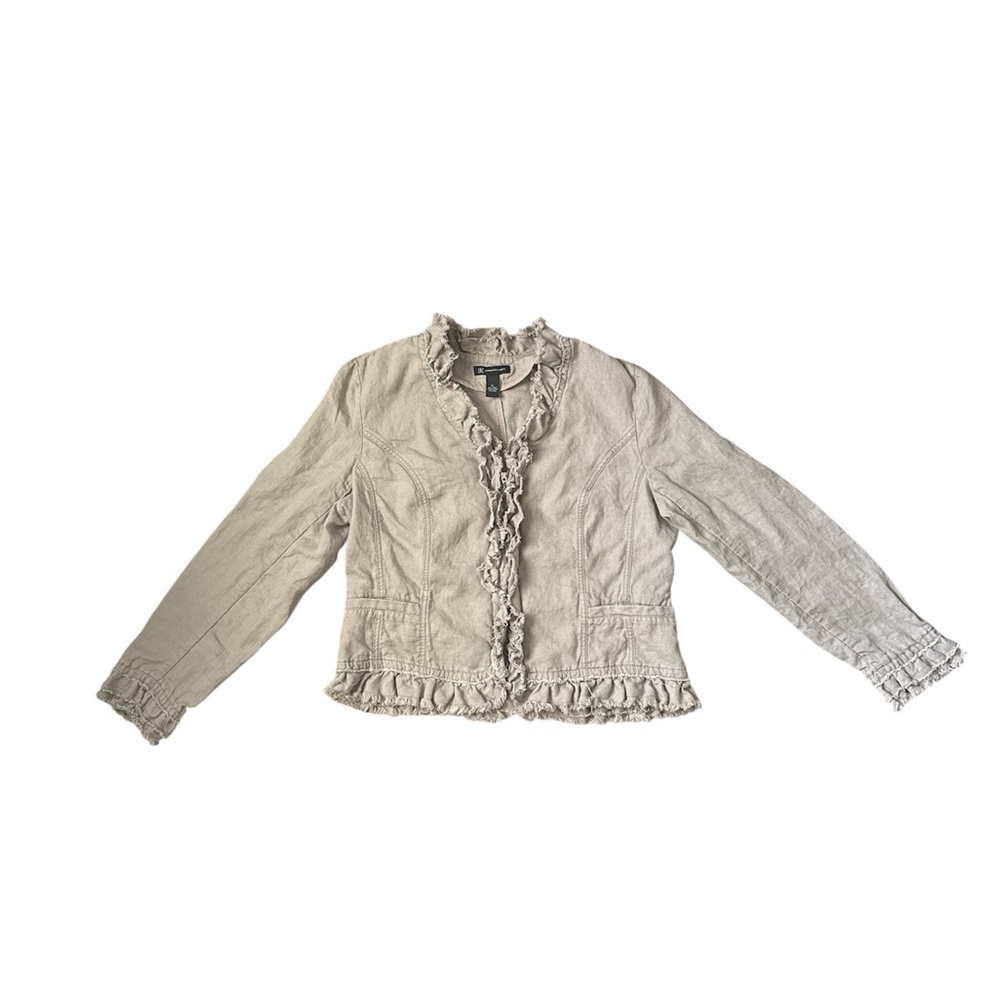 INC International Concepts Gray Linen Jacket